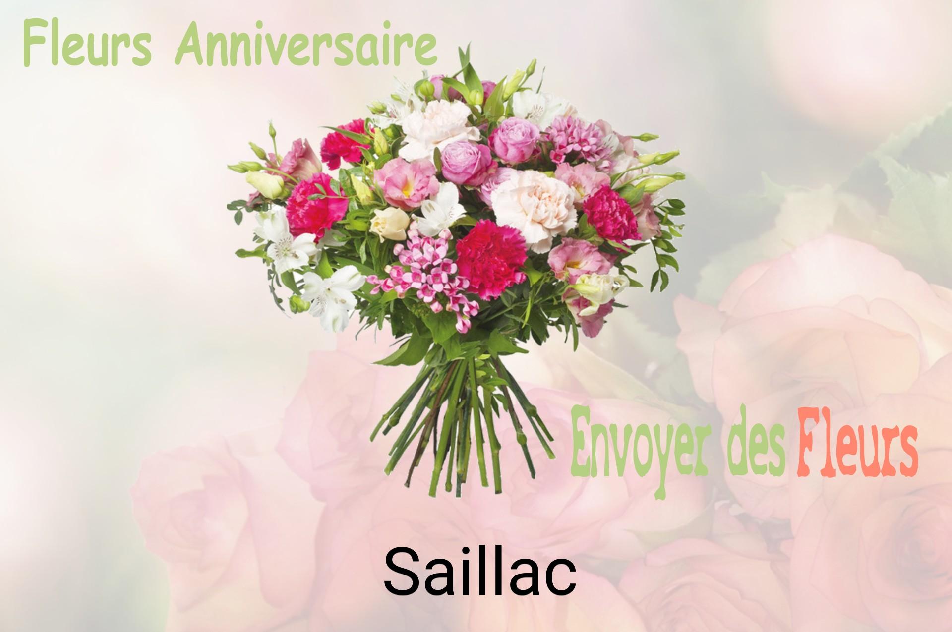 Bouquet de fleurs d’anniversaire livré à Saillac