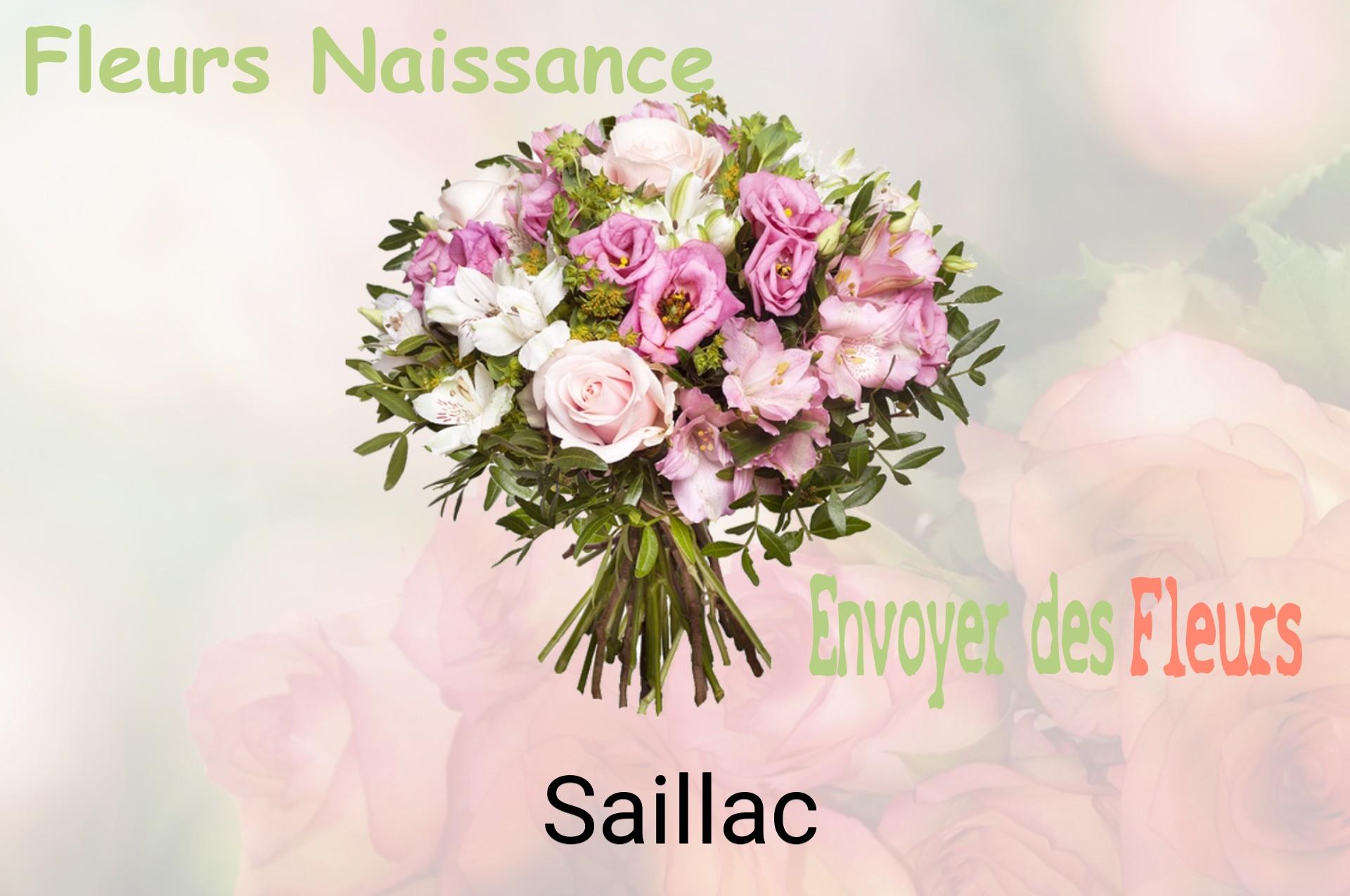 Bouquet de fleurs de naissance livré à Saillac